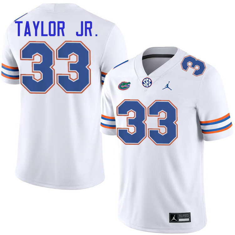 #33 Brien Taylor Jr. Gators Jersey,Florida Gators College Football Jerseys Stitched-White  #33 Brien Taylor Jr. Gators Jersey,Florida Gators College Football Jerseys Stitched-White